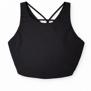 Athleta Black High-Neck Strappy Sports Bralette